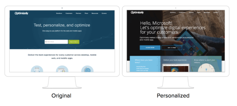 optimizely personalized content