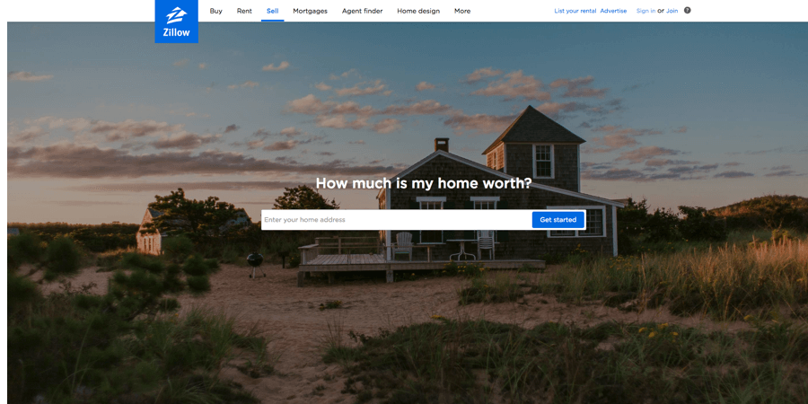 zillow-real-estate-landing-page
