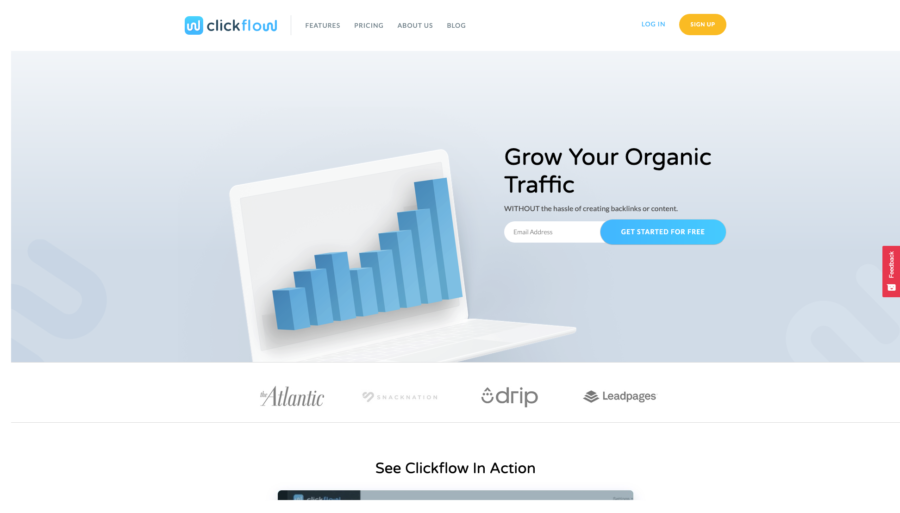 clickflow homepage