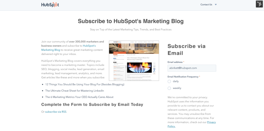 Hubspot How to Build an Email List