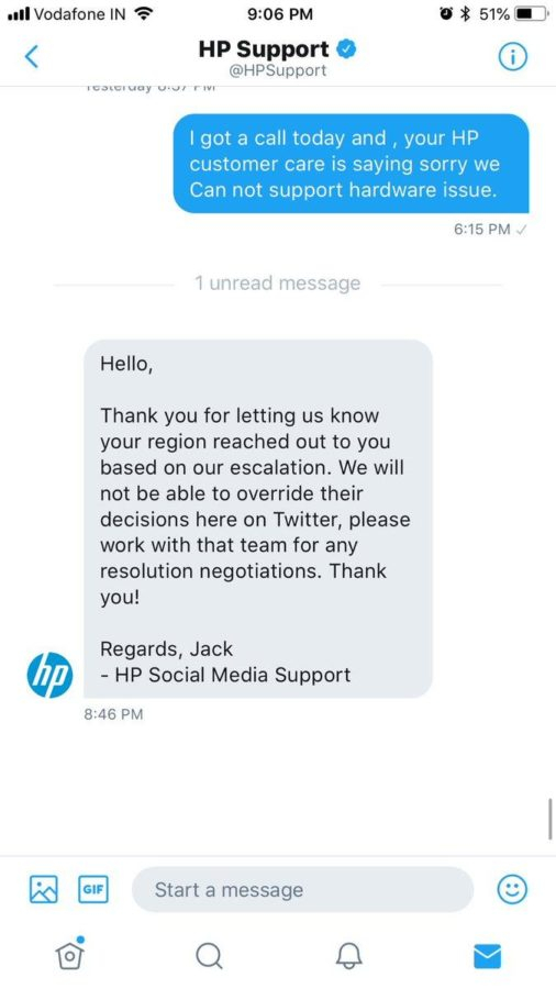 HP support bot