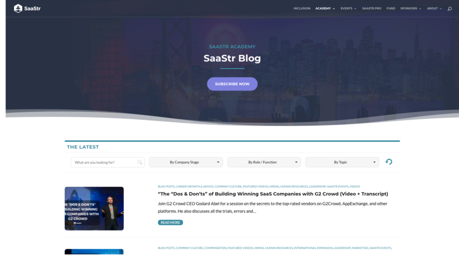SaaStr Growth Hacking Blog