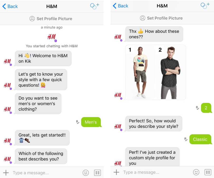 H&m live chat