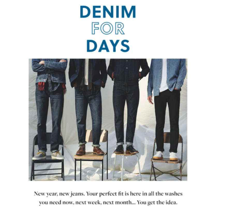 jeans jcrew one-to-one marketing