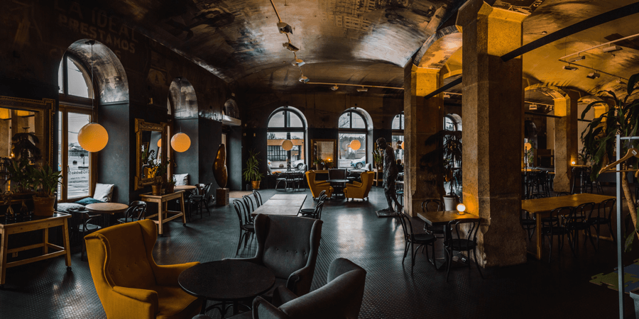 Interior of an empty restaurant